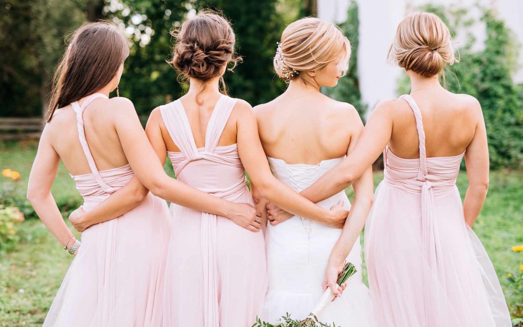 bride bridesmaid
